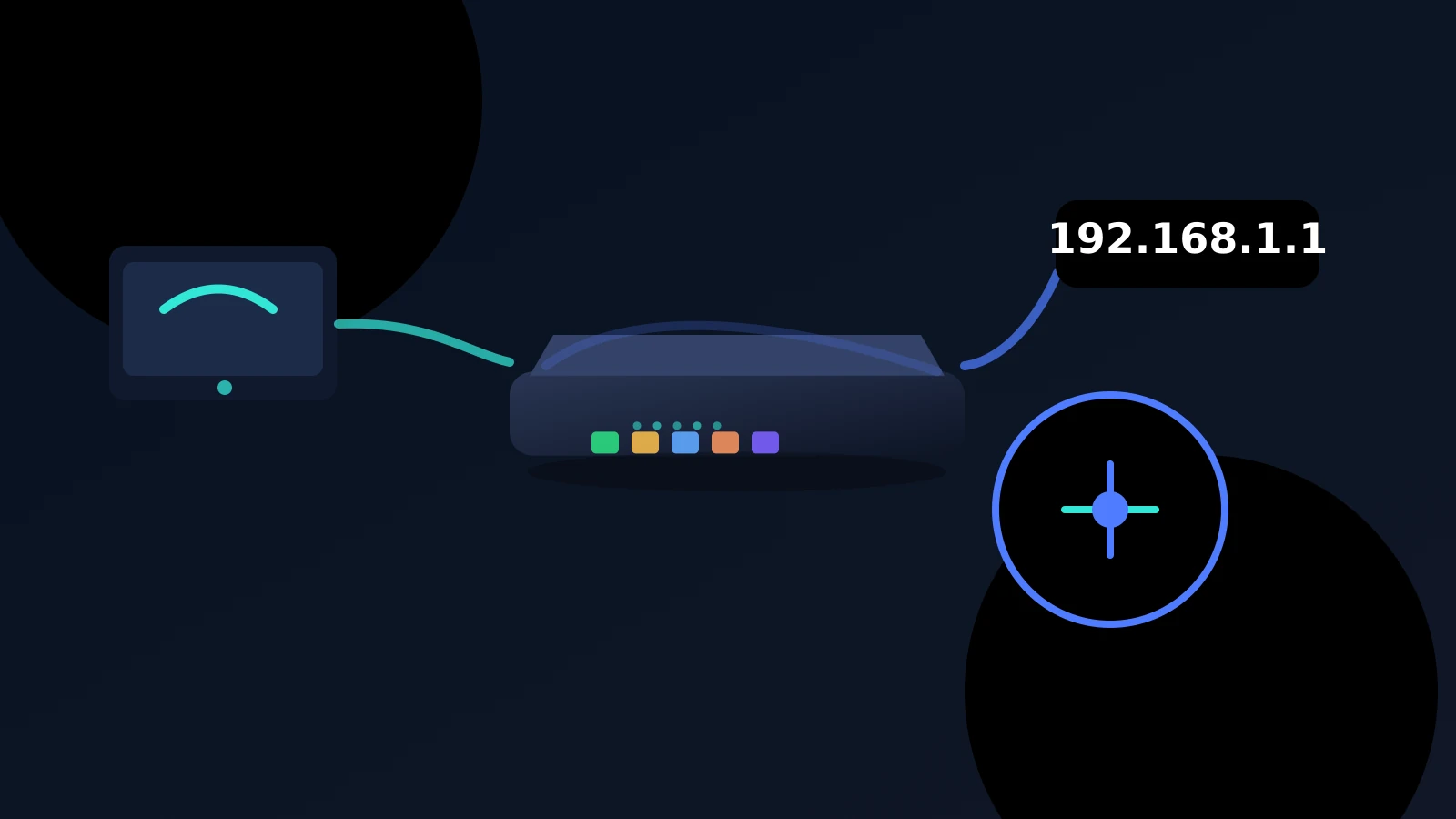 Address-specific router gateway visual for 192.168.1.1